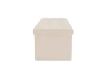 Rebecca Mobili Sgabello Imbottito In Fibra Di Legno Ed Ecopelle Beige