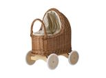 Carrozzina Grande In Vimini Di Colore Naturale, Girello (Beige)