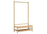 Vidaxl Stendibiancheria Con Ripiani 103X40X183 Cm In Bambù