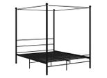 Syfax™ Letto A Baldacchino Nero In Metallo 160X200 Cm