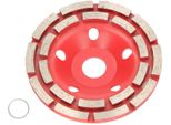 Kotarbau® Mola A Tazza Diamantata 125 Mm X 22,2 Mm Disco Diamantato A Doppia Fila Per Smerigliare Il Calcestruzzo Pietra Per Smerigliatrici Angolari