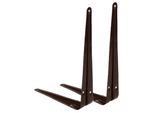 Kotarbau® Set Di 2 Mensole 250X200 Mm Mensole Per Montaggio A Muro Marrone