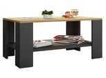 Tavolino & Tavolino Dalus Antracite / Miele Di Quercia A. 41 X L. 90 X P. 53 Cm