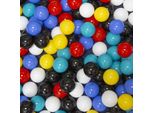 Kiddymoon 1200 ∅ 6Cm Palline Per Bambini Per Giocare Nella Vasca Da Bagno Palline Di Plastica Per Bambini Eu, Nero/Bianco/Blu/Rosso/Giallo/Turchese