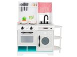 4Iq Cucina Da Gioco In Legno Per Bambini Tinytreats 70,5X27X81 Cm Con Accessori E Lavatrice