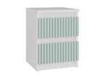 Comodino Per Camera Per Bambini Duster - Bianco / Menta