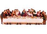 Brubaker L'ultima Cena - Gesù E I Suoi 12 Discepoli A Tavola - Statuetta Natalizia Di 36 Cm Con Figure Dipinte A Mano - Decorazione Natalizia