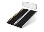 Rampa Di Accesso Costway 122X74Cm, Rampa Per Sedie A Rotelle Fino A 272 Kg Con Antiscivolo, Rampa Di Soglia In Alluminio Pieghevole