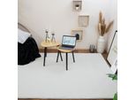 Consilio Concept Cozy Tappeto In Pelliccia 230X330 Avorio Tappeto Supersoft 28 Mm Altezza Morbida Pelliccia Imitazione Coniglio Bianco Crema