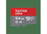 Sandisk Ultra Microsd, 64 Gb, Microsdhc, Classe 10, UHS-I, 100 Mb/S, Grigio, Rosso
