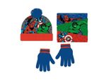 Avengers Hulk Spider-Man Capitan America Cappello, Sciarpa E Guanti Per Bambini, Set Invernale Per Ragazzi, Taglia: Unica