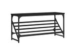 Vidaxl Portascarpe Nero 90X30X45 Cm Materiale A Base Di Legno