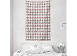 Abakuhaus Arazzo Colorato E Copriletto, Teschi Con Fiori In Morbido Tessuto Microfibra Lavabile Senza Scolorimento, Stampa Digitale, 140 X 230 Cm, Multicolore