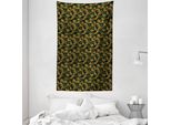 Abakuhaus Arazzo E Copriletto Libelle, Foglie Verdi In Morbido Tessuto Microfibra Lavabile Senza Scolorimento, Stampa Digitale, 140 X 230 Cm, Multicolore