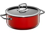 Wmf Fusiontec Compact Bratentopf Mit Glasdeckel, 24 Cm, Red 3201111560