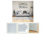 The Living Store Tappeto Huarte A Pelo Corto Morbido E Lavabile Blu 160X160 Cm