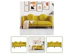 The Living Store Divano Con Cuscini 2 Posti In Velluto Giallo