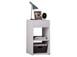 Comodino Sledo Bianco A. 65 X L. 35 X P. 35 Cm
