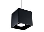 Lampada A Sospensione Quad 1 Nero 1Xgu10 10W Alluminio 110X10X10Cm Sollux Lighting