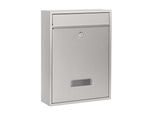 Cassetta Postale Wiltec V10 In Acciaio Inox 260 X 90 X 350 Mm, Cassetta Postale A Muro Con Serratura E Targhetta, Cassetta Postale In Acciaio