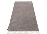 Tappeto Berber 9000 Maro Frange Berbero Marocchino Shaggy Marrone 180X270 Cm