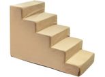 Scale Per Cani Scale Per Gatti Scale Per Animali Domestici Ausilio Per Arrampicarsi Rivestimento In Peluche 5 Gradini Velluto Beige