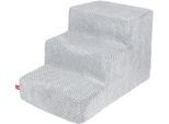 Scale Per Cani Scale Per Gatti Scale Per Animali Domestici Ausilio Per Arrampicarsi Rivestimento In Peluche 3 Gradini Grigio