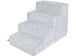 Scale Per Cani Scale Per Gatti Scale Per Animali Domestici Ausilio Per Arrampicarsi Rivestimento In Peluche 4 Gradini Grigio