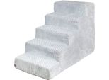 Scale Per Cani Scale Per Gatti Scale Per Animali Domestici Aiuto Per Arrampicarsi Rivestimento In Peluche 5 Gradini Grigio