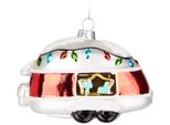 Brubaker Retro Caravan Red White - Bomboniere Natalizie In Vetro Dipinte A Mano - Statuette Per La Decorazione Dell'albero Di Natale Divertenti Bomboniere Pendenti Per L'albero - 11 Cm