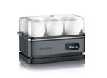 Cuociuova Arendo Per 6 Uova, Acciaio Inox, Funzione Keep Warm, Durezza Regolabile, Segnale Acustico, Incluso Misurino Con Raccogliuova, 400 Watt, Grigio