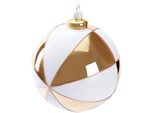 Brubaker Guaina Natalizia Premium Con Motivo Oro E Bianco - Guaina Per Albero In Vetro Da 10 Cm - Fatta A Mano