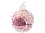 Brubaker Premium Guaina Di Natale Rosa Con Statuetta Di Cigno - Guaina In Vetro Decorata A Mano - Decorazione Per Albero Di Natale Da 10 Cm
