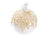 Brubaker Premium Guaina Natalizia Perla Con Cigno In Porcellana - Guaina Per Albero In Vetro Da 10 Cm - Fatta A Mano