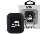 Karl Lagerfeld Monogram Karl & Choupette Head - Custodia Airpods 1/2 Gen (Nero)