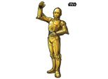 Tatuaggio Da Parete Disney Star Wars C-3Po Giallo - 612420 - 127 X 200 Cm