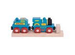 Bigjigs Rail Locomotiva Blu Con Tender + 2 Binari
