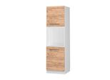 Vicco Mobile Per Forno Da Incasso Fame-Line, 60 Cm Con Ripiano Aperto, Quercia Dorata/Bianco