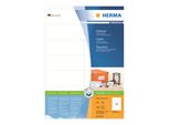 Herma Premium - Etichette Autoadesive Permanenti In Carta Laminata Opaca - Bianco - 105 X 42,3 Mm - 2800 Etichette (200 Fogli X 14) (4625)