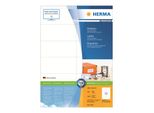 Herma Premium - Etichette Autoadesive Permanenti In Carta Laminata Opaca - Bianco - 105 X 48 Mm - 1200 Etichette (100 Fogli X 12) (4457)