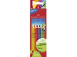 FABER-CASTELL 110906 Matita Colorata Jumbo Grip - 6 Colori Assortiti, Scatola Di Cartone