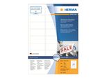 Herma Movables - Etichette Autoadesive - Bianco - 63,5 X 29,6 Mm - 2700 Pezzi (100 Fogli X 27) (10300)