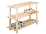 Zeller Scarpiera In Legno 3 Ripiani 80X26X49,5Cm