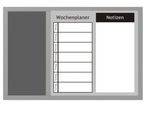 Zeller 11553 Whiteboard-Pinnwand 60,0 X 40,0 Cm Kork Grau