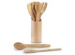 Zeller Set Di Utensili Da Cucina 7 Pezzi In Bambù 9X33Cm