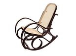 Sedia A Dondolo M41, Poltrona Girevole Poltrona Tv, Legno Massiccio Di Rattan, ® ~ Aspetto Noce
