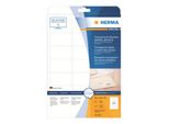 Herma - Etichette Autoadesive - Trasparenti - 38,1 X 63,5 Mm 525 Etichette (25 Fogli X 21) (8017)