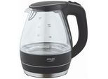 Adler | Bollitore | Ad 1224 | Standard | 2000 W | 1,5 L | Vetro | Base Girevole A 360° | Nero