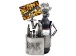Brubaker Portabottiglie Da Vino Bartender Scultura In Metallo Con Carta Regalo