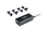 Tooq Caricabatterie Per Laptop TQLC-65BS02AT/ 65W/ Automatico/ 8 Connettori/ Tensione 18,5-20V/ 1 Usb